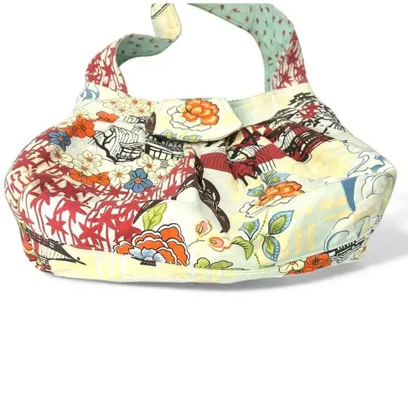 Artisan J. Castle Designer Bag Handbag Purse Tote Large Japanese Asian Noren - Picture 2 of 8